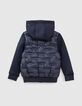 Doudoune navy thermosoudée recyclée garçon -4