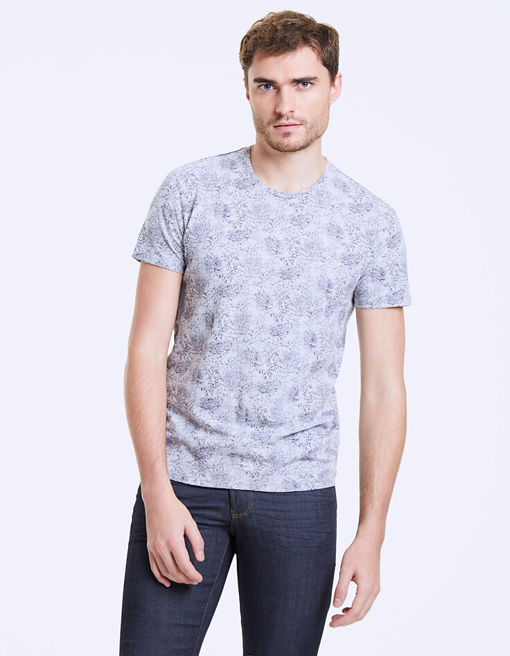 Men's shadow all-over flowers T-shirt-3