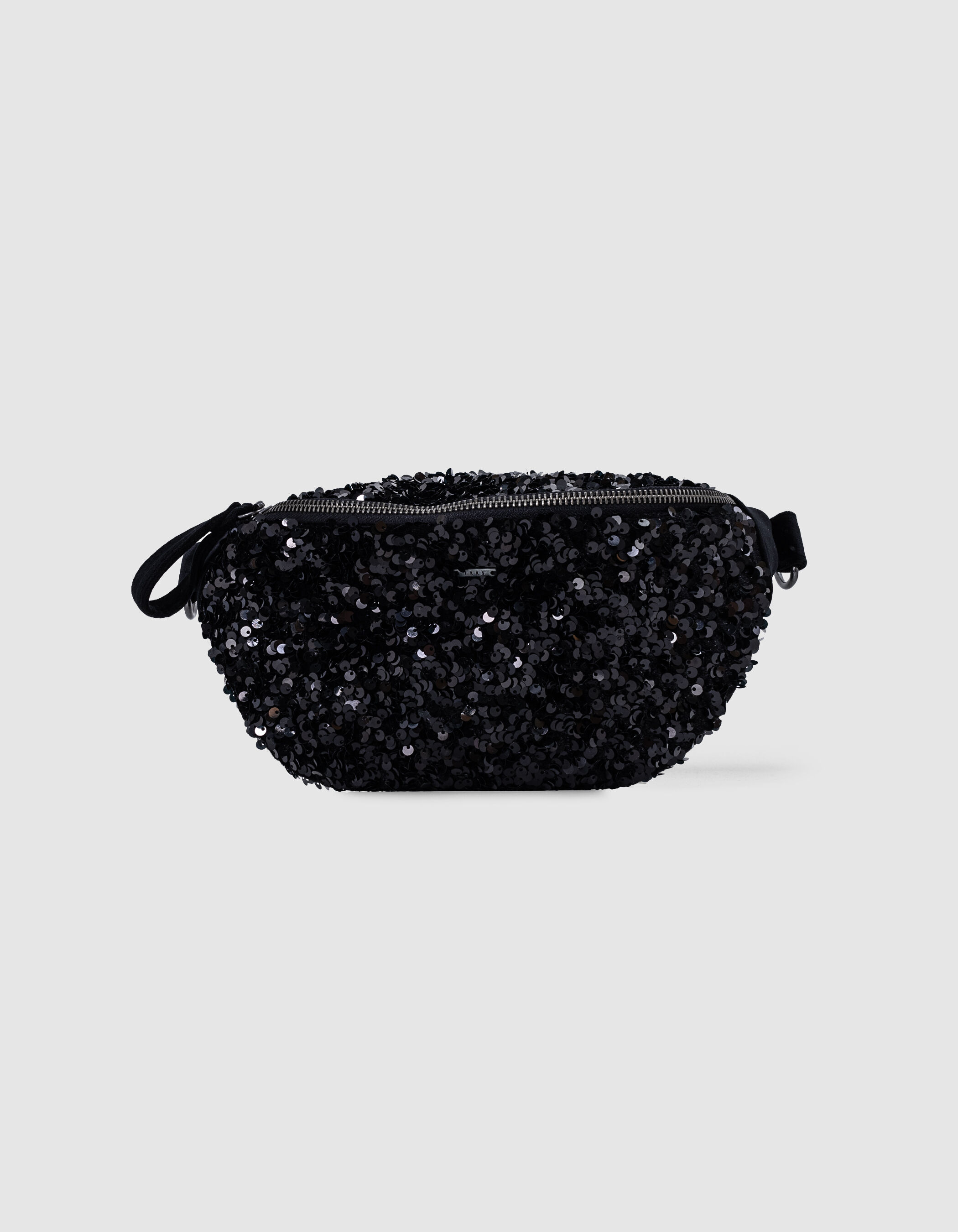 Black sequin fanny pack clearance