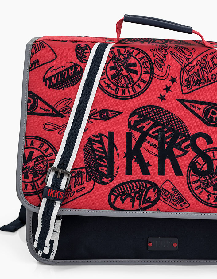 Boys' 38cm red IKKS wheeled bag  - IKKS