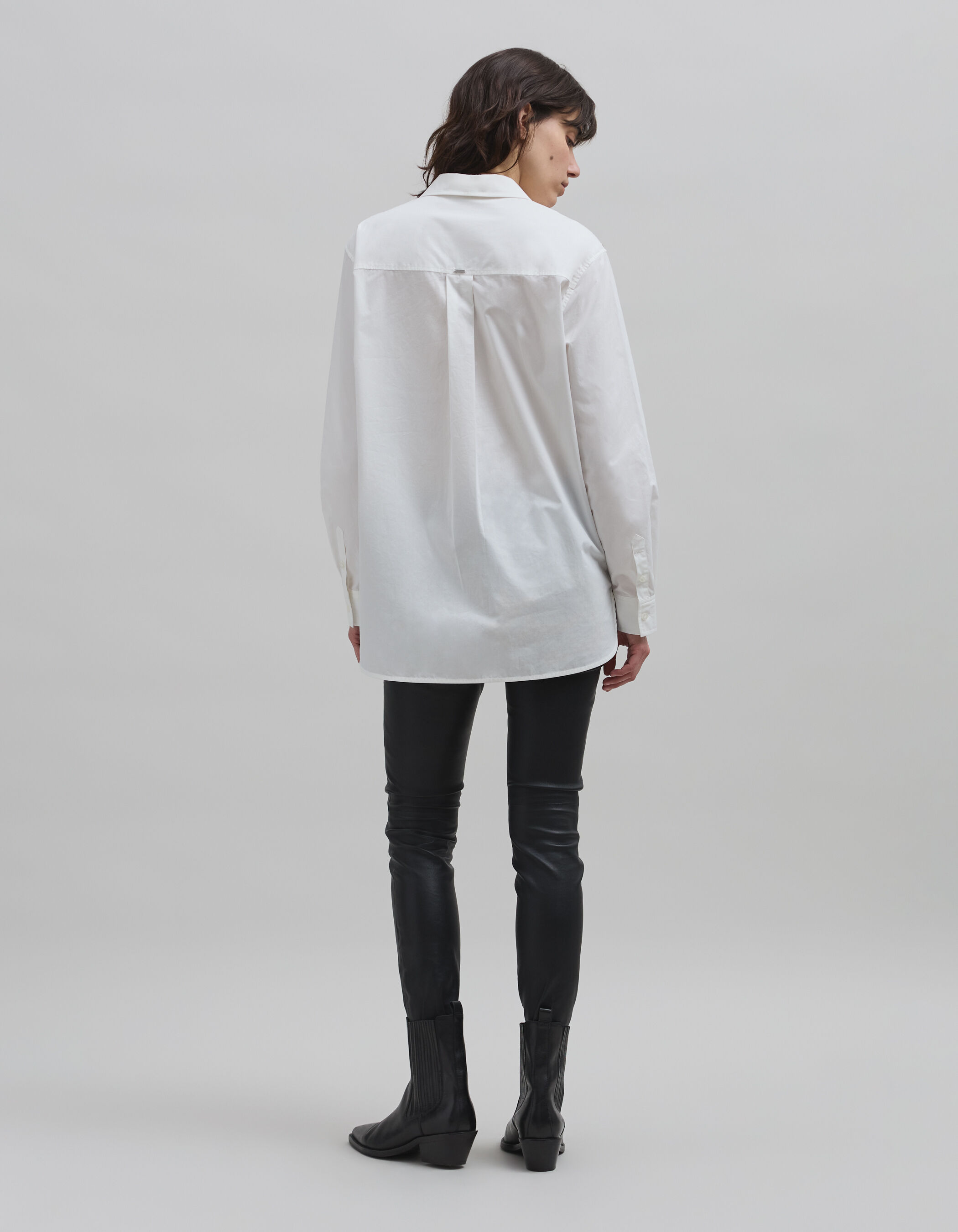 Women s white organic cotton shirt with eyelet design IKKS