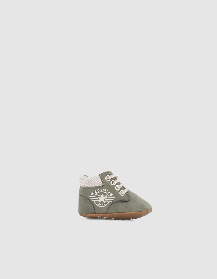 Baby boys’ khaki army print trainers - IKKS