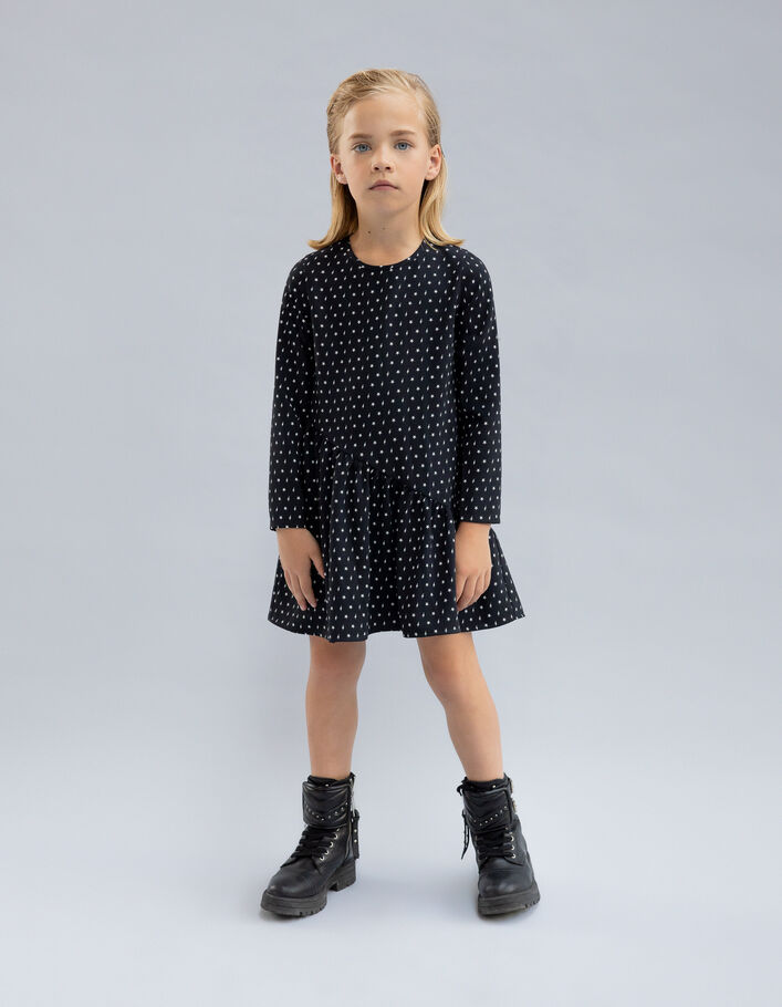 Robe 2-en-1 imprimé minimaliste avec gilet fille-2