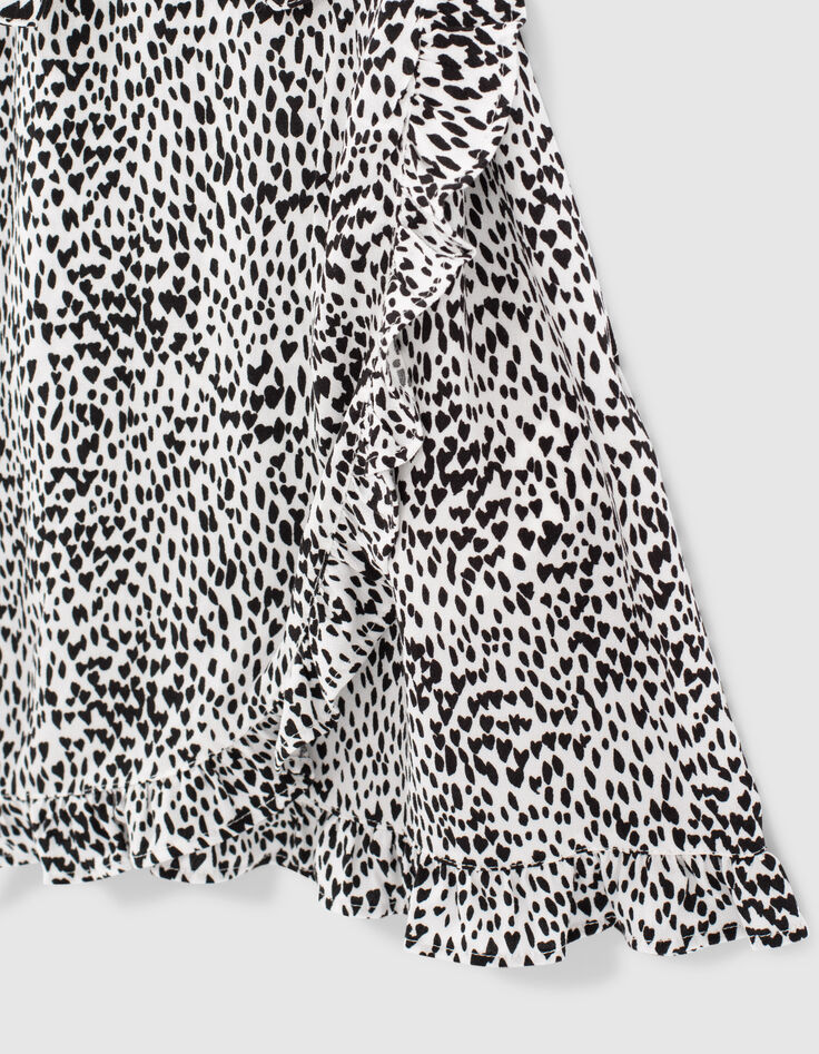 Robe blanc cass&eacute; Ecovero&reg; imprim&eacute; c&oelig;urs fille-4