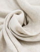 Men’s beige linen SLIM shirt-7