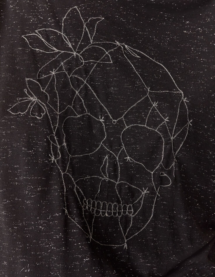 Tee-shirt viscose Ecovero® tête de mort graphique femme-4