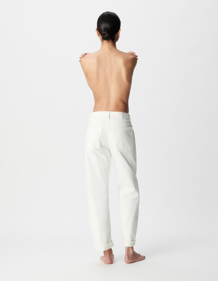 Anders Damen 7/8 Straight White Jeans-3