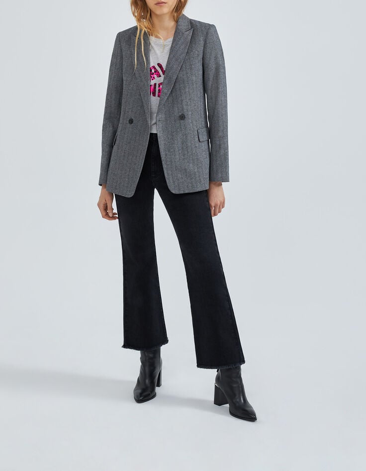Chaqueta de traje de mujer espiga-6
