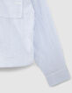 Gebroken witte hemdblouse blauwe strepen meisjes-4