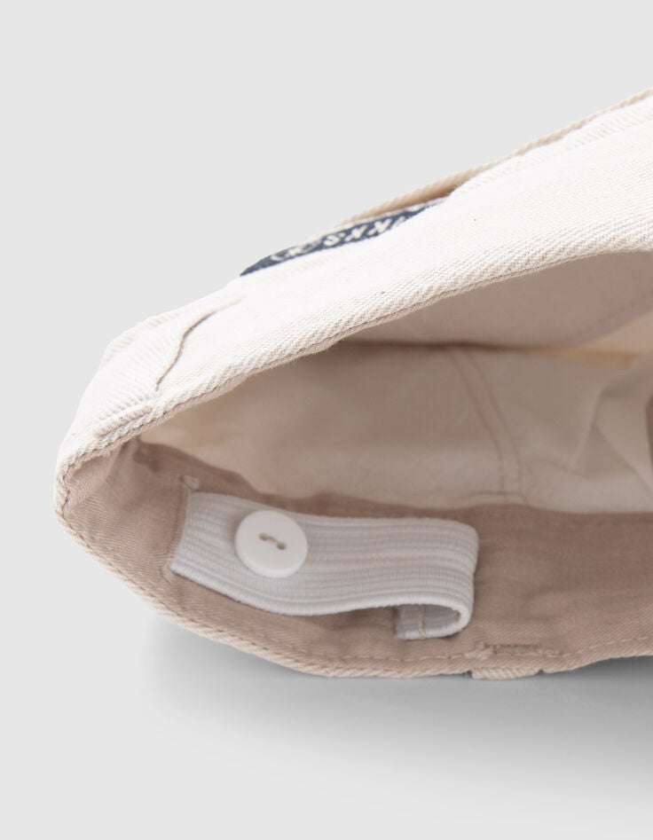 Bermuda beige coton lin garçon-7