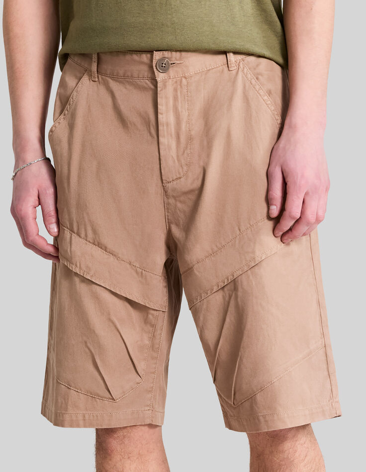 Men’s beige CARGO CROPPED Bermuda shorts-4