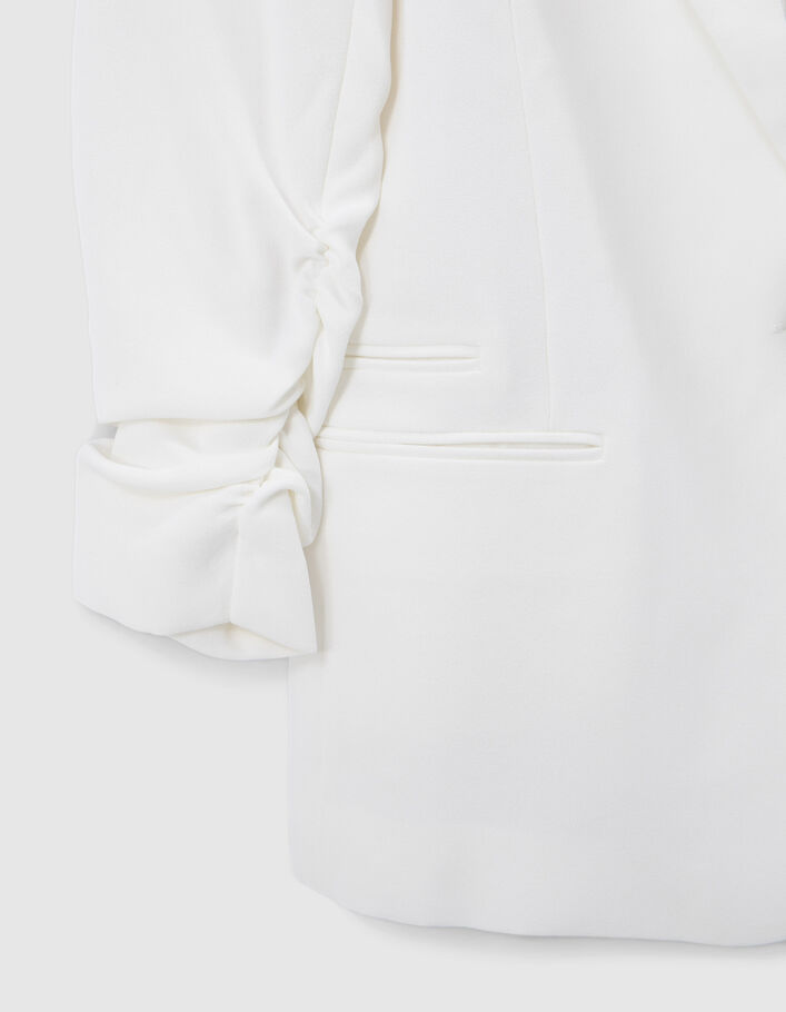 Damen-Blazer in Offwhite aus recyceltem Material - IKKS