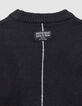 Pull noir tricot poche poitrine garçon-9