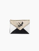 Sac-pochette bandoulière noir à perroquet fille-2