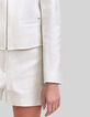 Veste maille coton bio façon tweed enduit silver Femme-5