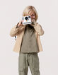 Chemise beige mix coton et lin garçon-1