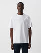 Camiseta blanca mensaje relieve DRY FAST hombre-2