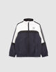 Boys&rsquo; navy, black, white nylon cardigan-1