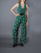 Grüner Damen-Hosenoverall mit Maxi-Blumenprint-3
