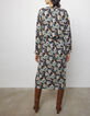 Robe midi en viscose Ecovero® imprimé fleurs retro femme-3