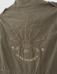 Girls' khaki safari jacket with XL embroidered back-3
