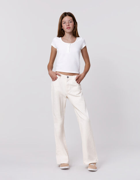 Jean FLARE beige fille - IKKS