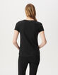 Tee-shirt manches courtes gris message-3