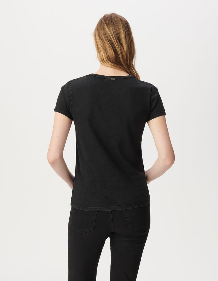 Tee-shirt manches courtes gris message-3