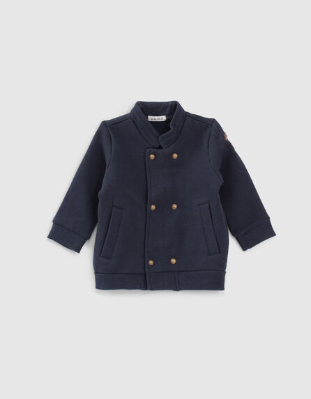 Baby boys' navy double-breasted cardigan