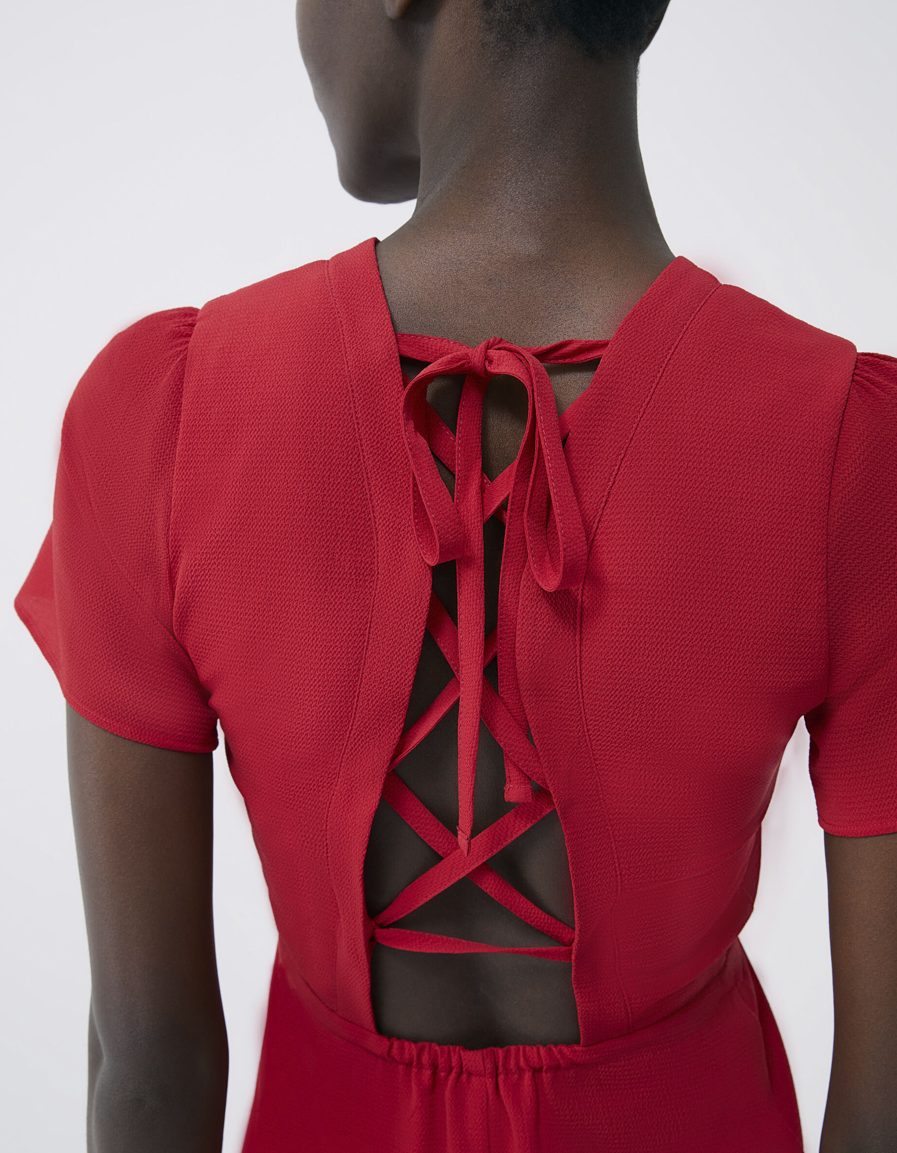 Robe rouge vermillon on sale