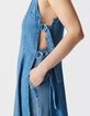 Langes Kleid aus wasserloser Jeans offen Seiten-5
