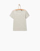 Camiseta gris jaspeado medio con encaje niña-2