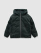 Grüne Jungen-Wendesteppjacke Steppvelours-3