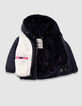 Girls’ 2-in-1 navy jacket and ecru gilet-6