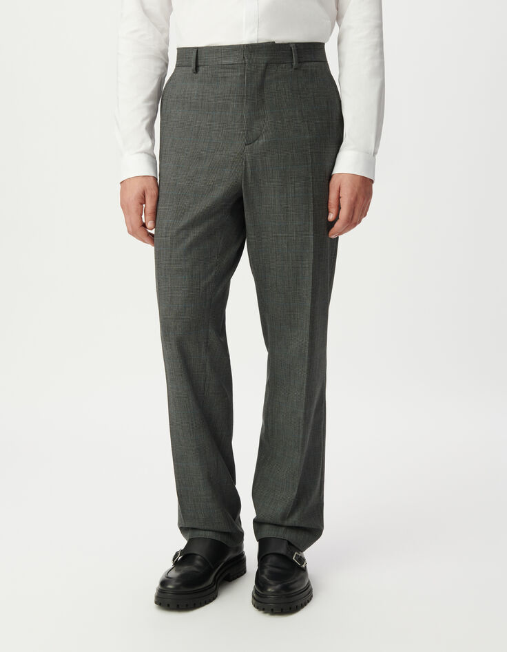 Pantalón de traje gris cuadros hombre-2 Pantalón de traje gris cuadros hombre-2