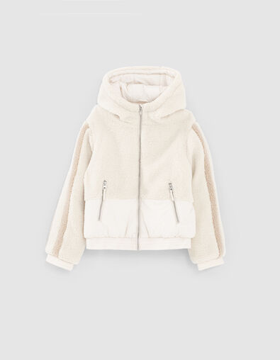 Plumas beige claro bimaterial ni&ntilde;a - IKKS
