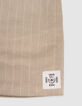 Chemise beige coton bio motifs rayures garçon-7