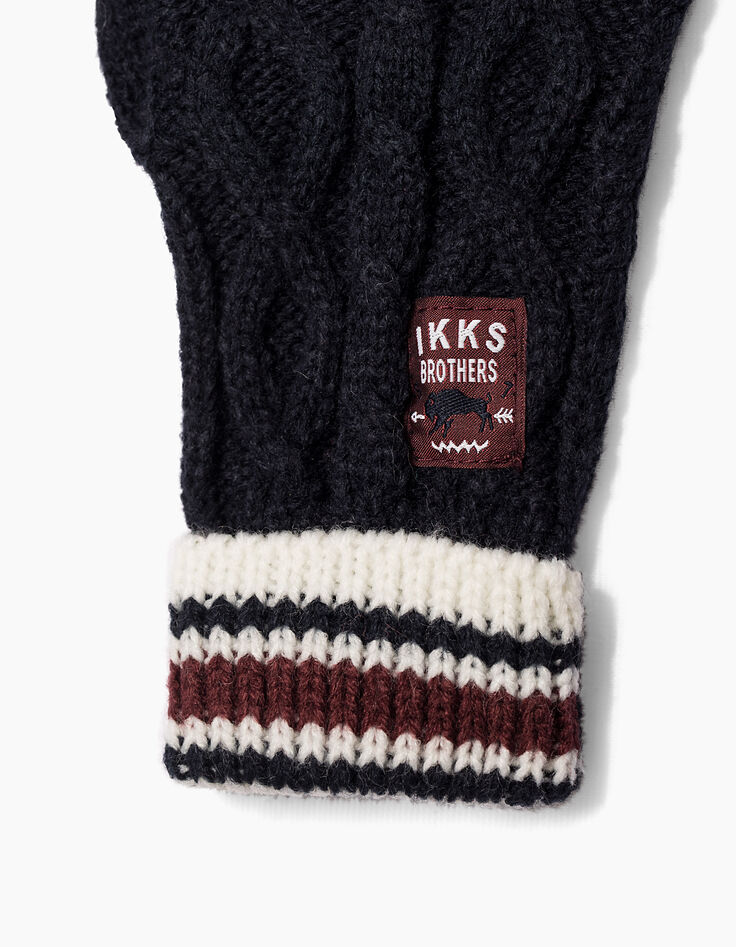 Boys' navy blue gloves-2