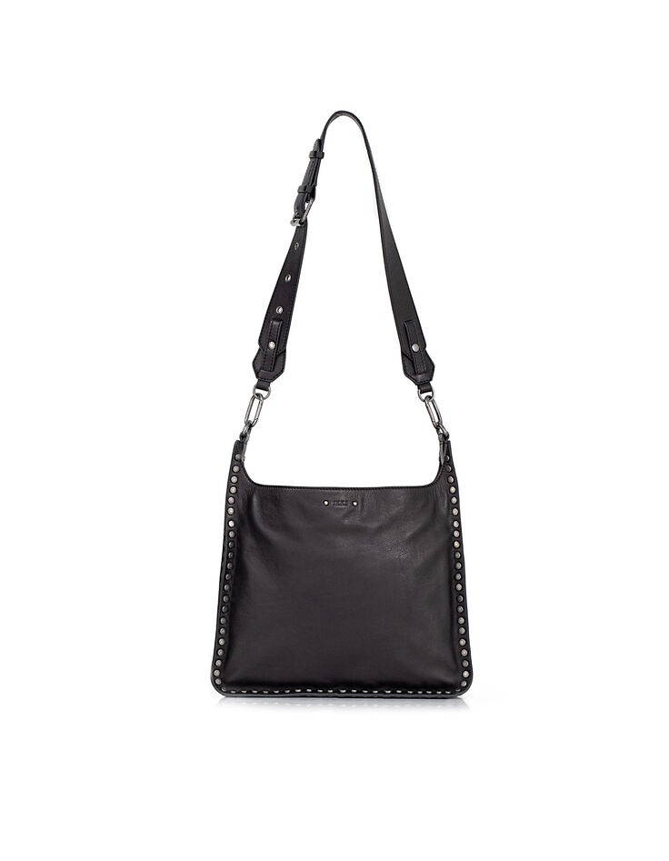 The Postman Rock women’s black studded leather tote bag-1
