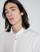 Men’s off white skull print SLIM shirt -4