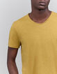 Grijsgroen T-shirt De Essential biokatoen V-hals Heren-4