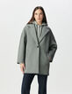 Women’s grey coat with detachable hood-2