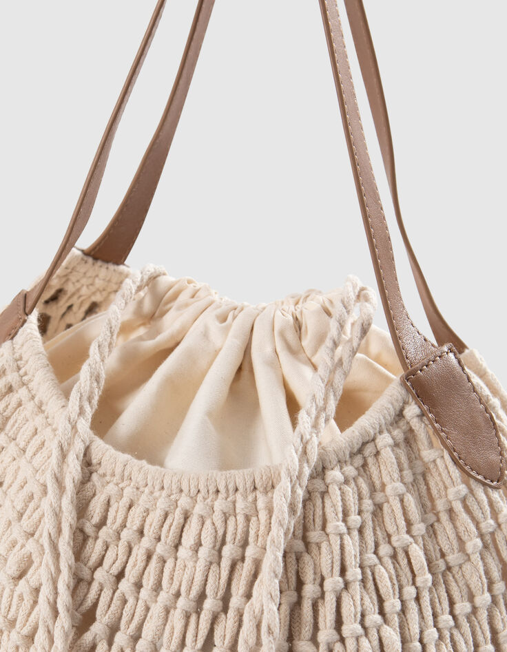 Tote bag blanco roto punto malla forro-4 Tote bag blanco roto punto malla forro-4