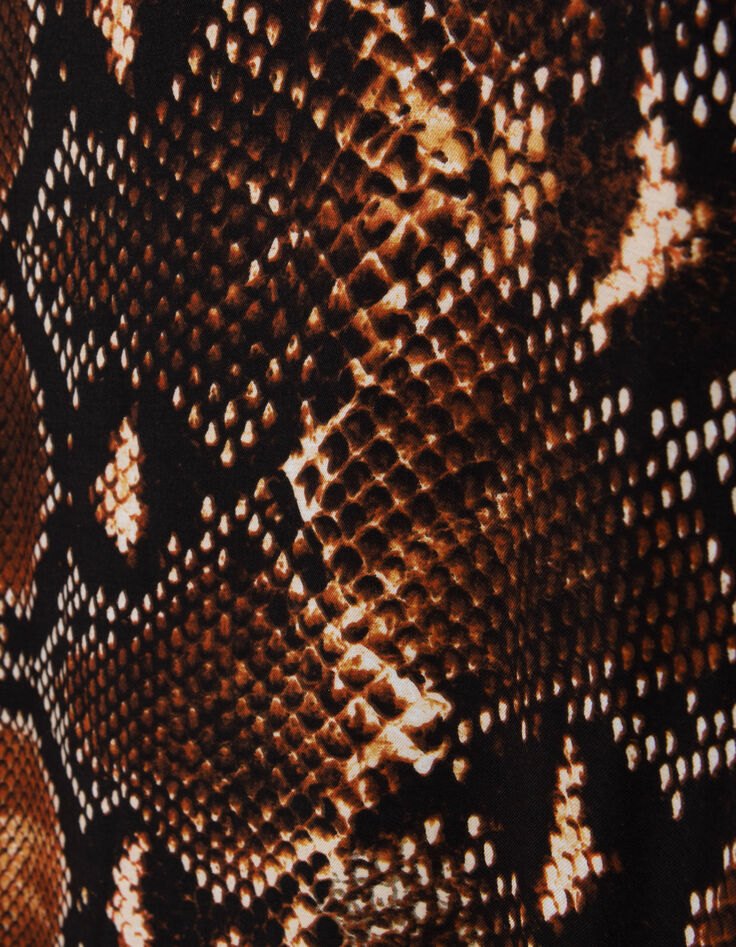 Pure Edition – Langes Damenkleid mit Python-Rock-Print-7