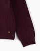 Jersey ciruela de tricot con cuello amovible niña-3