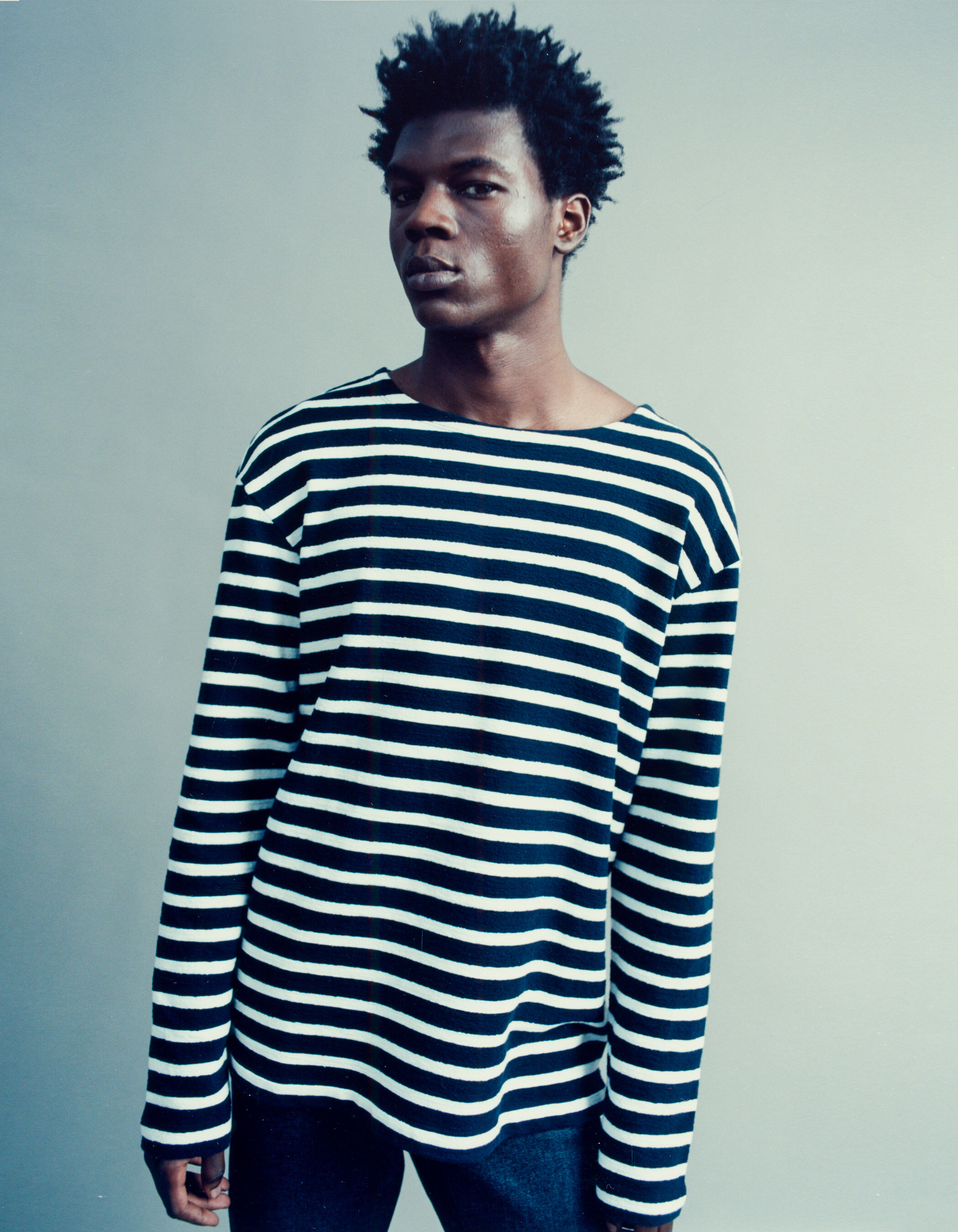 striped full sleeve t shirt for men