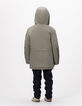 Khaki 3-in-1 Parka und Wendeanorak für Jungs-2