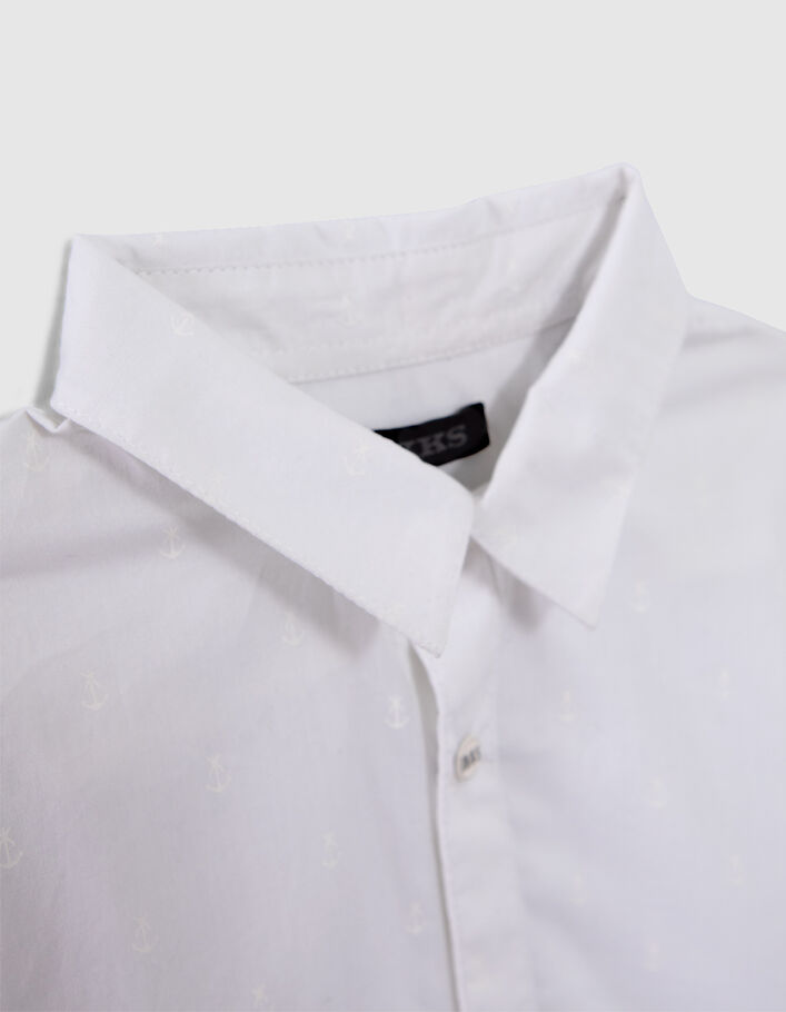 Wit overhemd met ankerprint jongens - IKKS