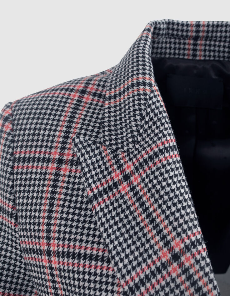 Women’s black houndstooth suit jacket-5