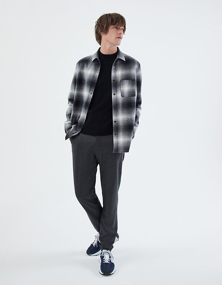 Surchemise REGULAR gris anthracite à carreaux Homme-6
